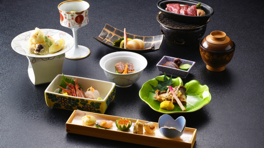 ■お手軽会席‐明神■品数少な目で、少食の方にもおすすめ。奈良の旬を味わう。